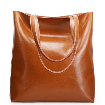 

Cow Leather Bag Women Bags Ladies Genuine Leather Handbags Big Large Vintage Female Office Shoulder Bags for women Tote New 2020