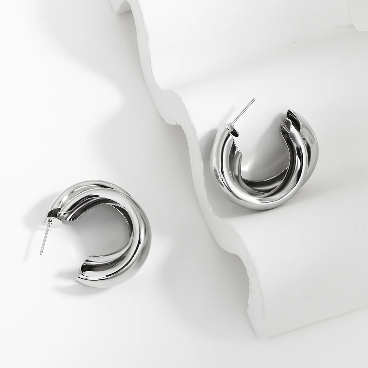 AENSOA-pendientes de aro geométricos para mujer, aretes redondos, Color dorado, Estilo Vintage, fiesta de boda, joyería 2022