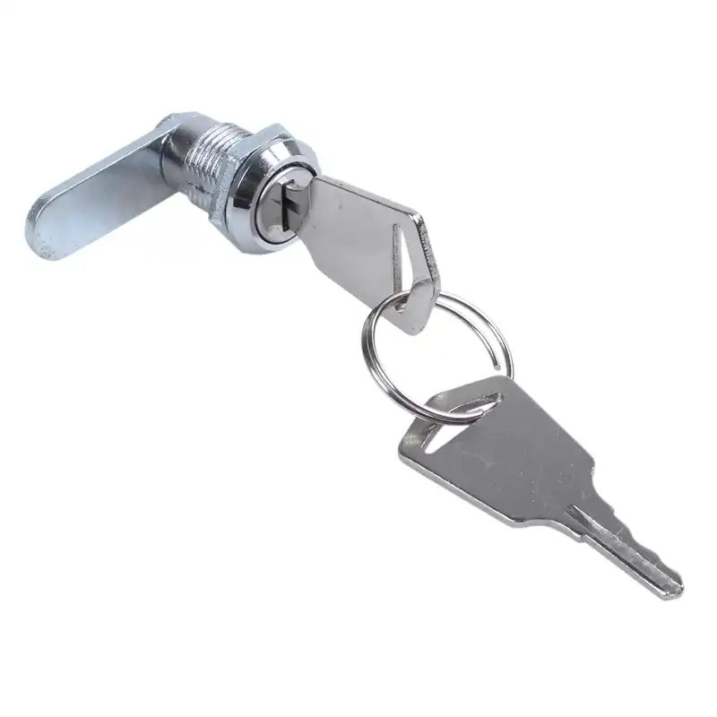 Cam Lock Desk Drawer Lock 16mm 2 Keys For Arcade Cupboard