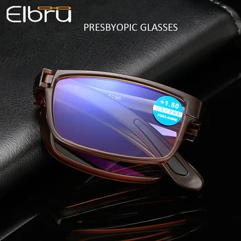 

Elbru Folding Reading Glasses Women anti-blue Hyperopia foldable Eyeglasses Diopter +1.0 1.5 2.0 2.5 3.0 3.5 4.0