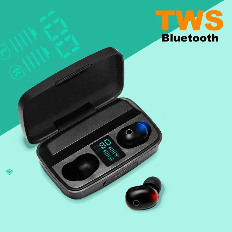 In-ear Наушники-вкладыши TWS Bluetooth наушники 5 0 с 1800 мАч Power Bank бас True беспроводной