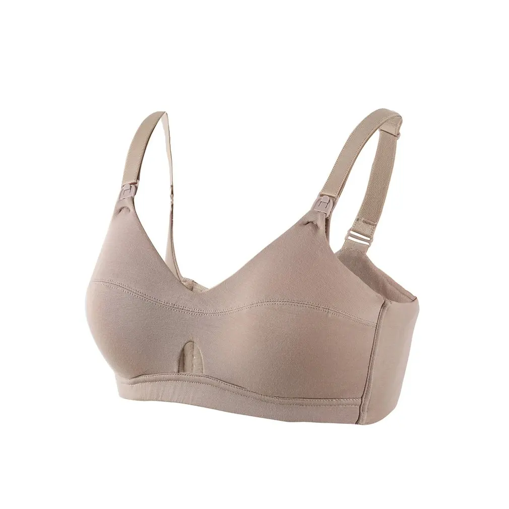 

Simple And No Steel Ring Open Buckle Thin Nursing Bra Summer For Pregnant Women Pure Cotton Comfortable Bra