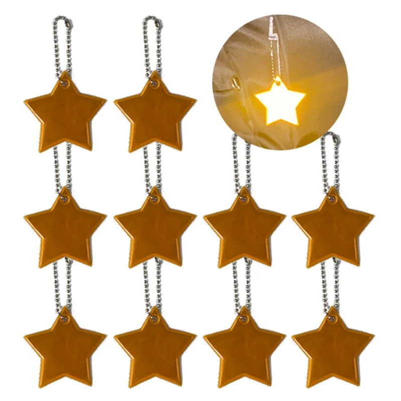Pendentif Réflecteur, 32 Pcs Réflecteur De Sécurité En Forme D'étoile, Pendentif Réflecteur De Sécurité, Adapté Aux Vêtements, Cartables, Animaux Domestiques, Vélos (8 Couleurs