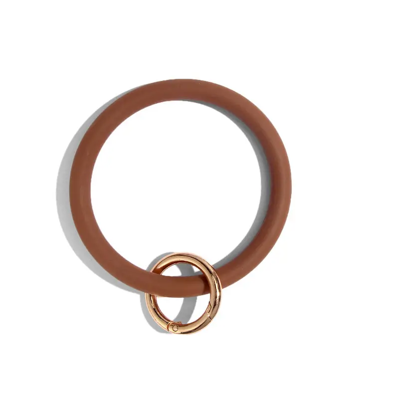 Flatfoosie, модный браслет из силикагеля, брелок для женщин, подарок, модный увеличенный круг, браслет, брелок, унисекс, ювелирное изделие - Цвет: 402BN