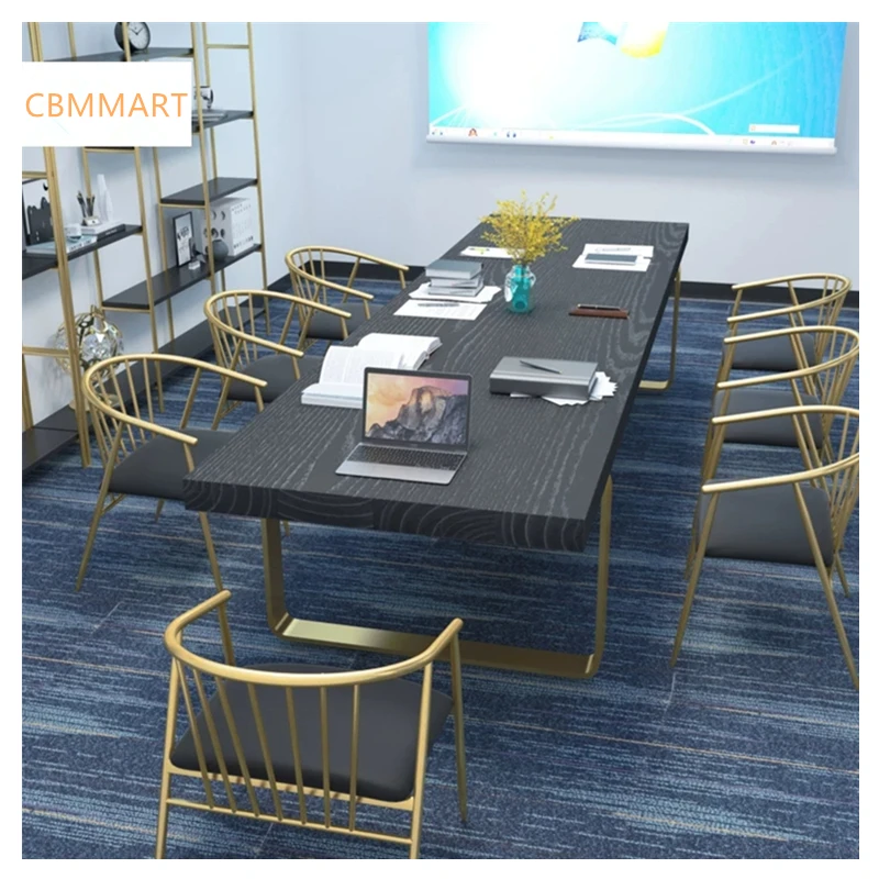 Modern design Computer desk office meeting and chairs with iron marble | Мебель