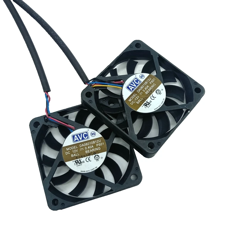 2 шт./пара Da06010b12u 6010 12v pwm вентилятор для видеокарты с двумя шариками ультратонкие