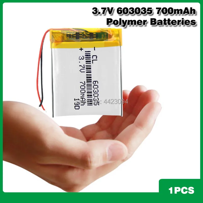 3 7 в 603035 литий-полимерный аккумулятор с защитой от заряда PCB литий-полимерные