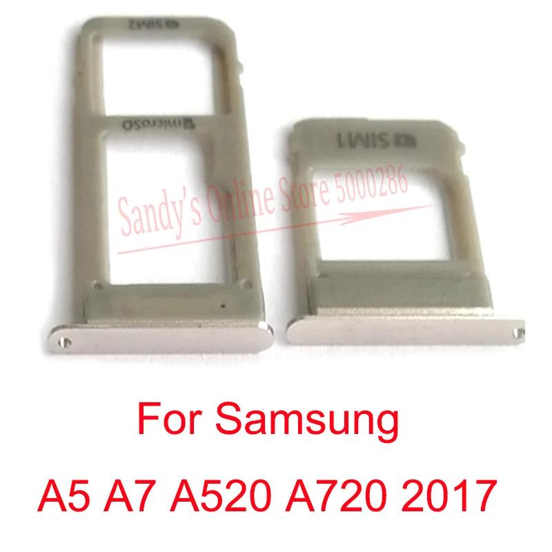 1 комплект двойной лоток для одной sim-карты держатель для samsung Galaxy A5 A7 A520 A720 SD Sim лоток держатель Слот запчасти