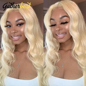 

Gather Best Hair 613 Lace Frontal Wig Pre Plucked Bleached Knots Wigs 613 Frontal Wig Human Hair Bloned Body Wave Wig Human Hair