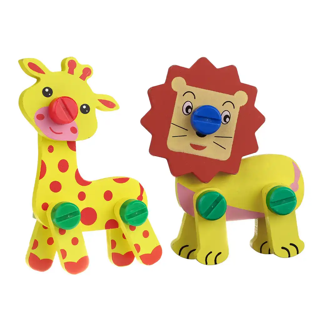 wooden animal set