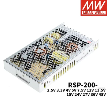 

MEAN WELL RSP-200 Switching Power Supply DC 3.3V 5V 7.5V 12V 13.5V 15V 24V 27V 48V 200W With PFC Function LED Lighting