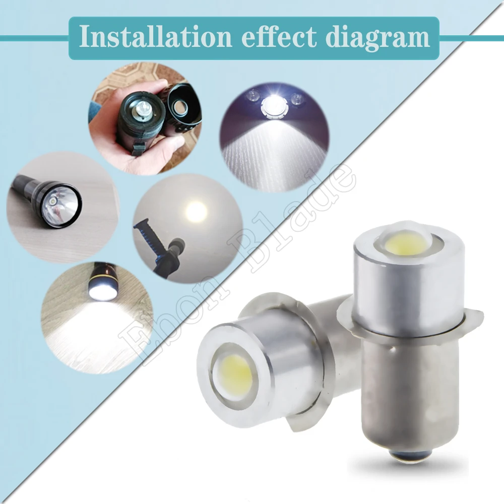 1PCS P13.5S PR2 High Power LED Upgrade Bulb for Maglite Flashlights Torch 3V-18V 6V 3V