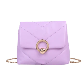 

Women Small Crossbody Bag Classic Texture Delicate Creative Design Chic PU Leather Female Ring Buckle Purse Shoulder Handbags