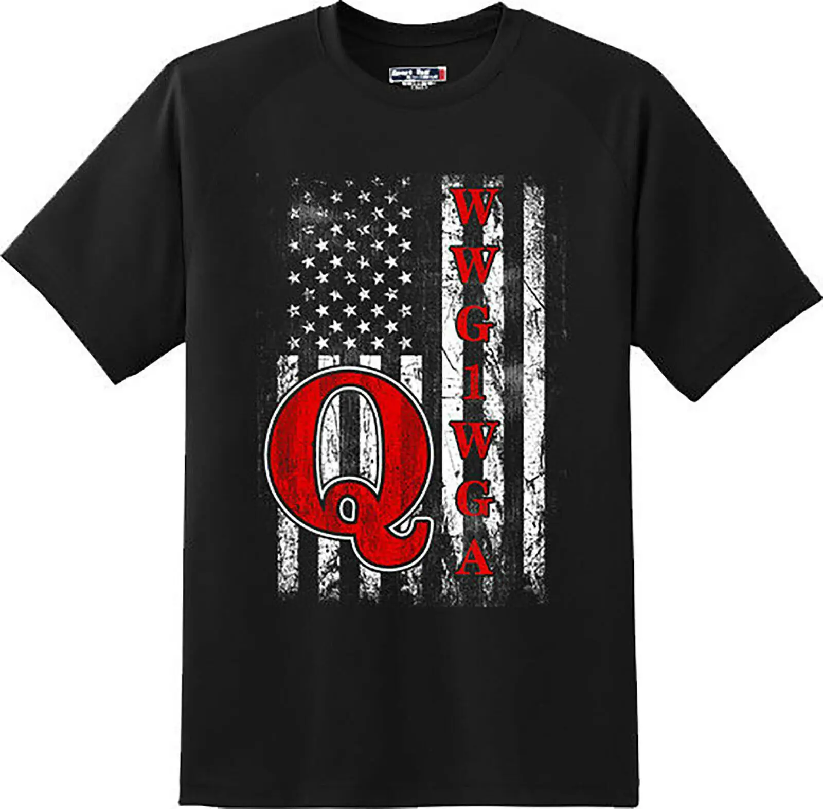 Q Anon WWG1WGA американский флаг патриотическая классная Подарочная футболка Новая