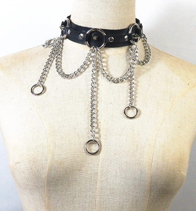 42cm Leather Harness Harajuku Dress Set Bust Garters Sexy Lingerie Belt