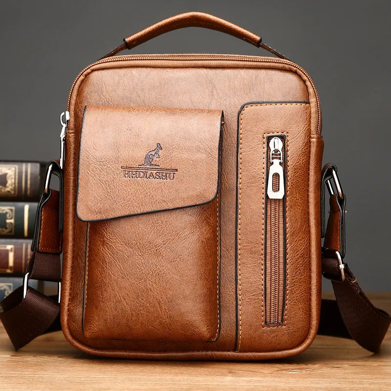 Kangaroo Genuine Men's Bag Korean-Style Shoulder Briefcase Messenger Handbag Factory Direct |