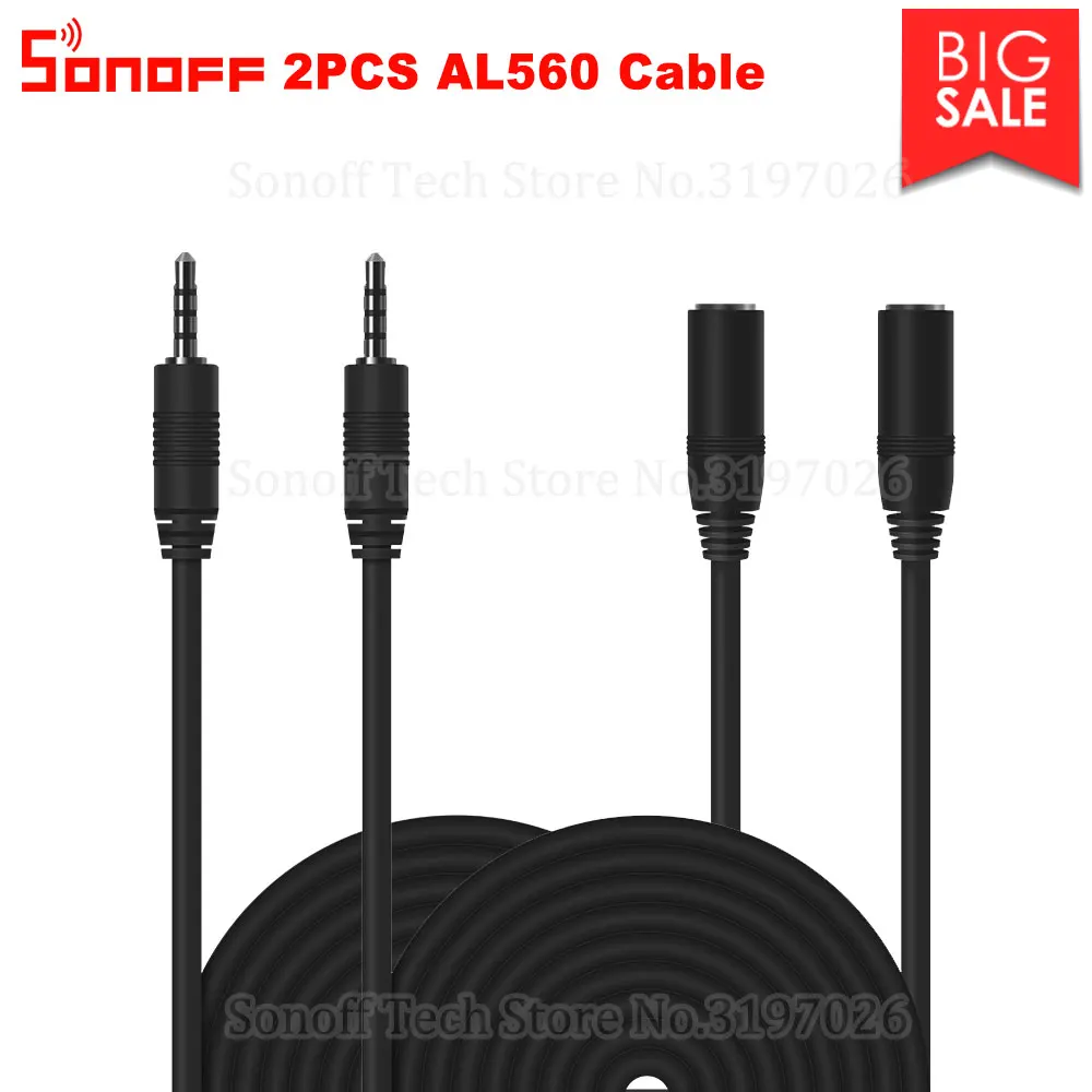 

Itead Sonoff 2PCS Extension Cable AL560 Compatiable with Sonoff AM2301/Si7021/DS18B20 Temperature/Humidity Sensors High Accuracy