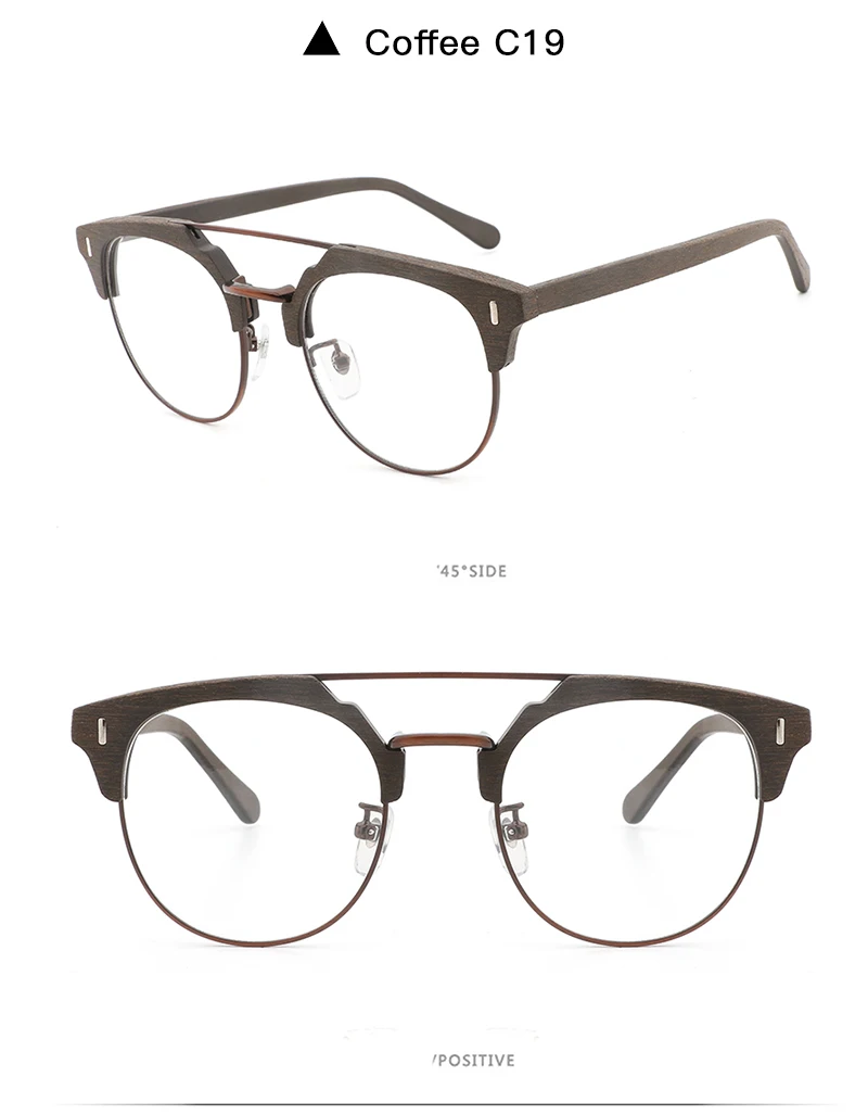 Оптические очки оправа винтажные деревянная оправа для очков мужские и женские прозрачные линзы ацетатные очки