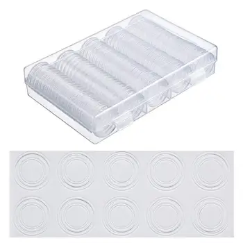 

100 Coin Capsules (30mm) with 100 Foam Gaskets and 1 Plastic Storage Box for Coin Collection Coin Storage Box