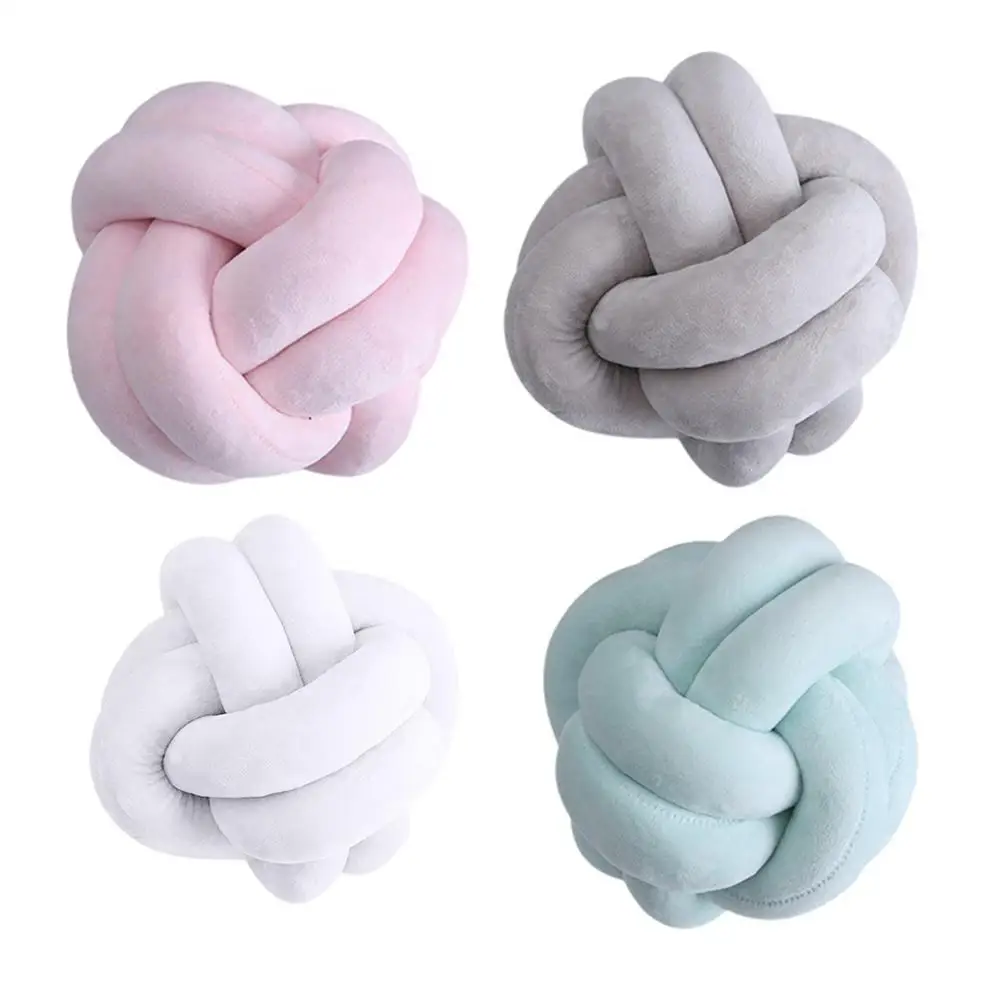 

18/25/30cm Plush PP Cotton Pillows Soft Knotted Ball Stuffed Pillow Throw Pillow Handmade Pillows Cushion Body Pillow Home Decor