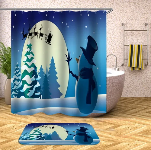 Дизайн Cortinas Navidenas занавеска для душа Рождественская Cortina Bano Navidad Jesus Christ занавеска для ванной комнаты олень - Цвет: yl1363