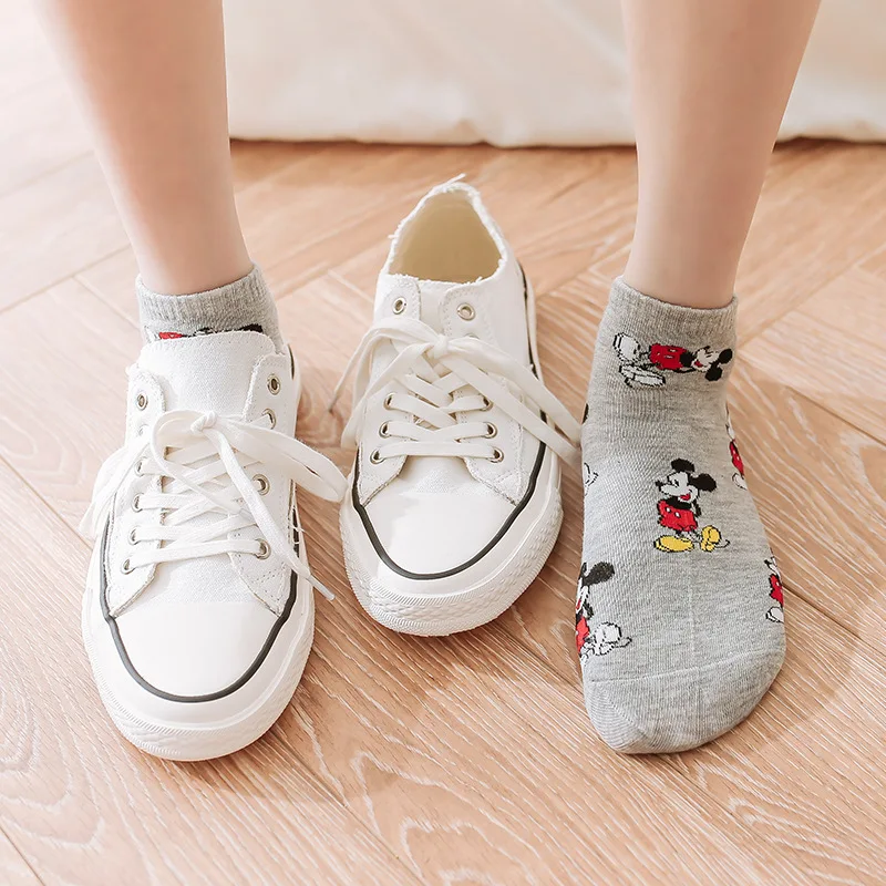 Korea Style women Socks Cartoon animal  mouse Socks Supre Cute Kawaii short socks cotton funny socks girl boat socks