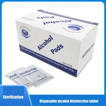 

100 Pcs Alcohol Wet Wipe Disposable Disinfection Prep Swap Pad Antiseptic Skin Cleaning Care Jewelry Mobile Phone Clean Wipe