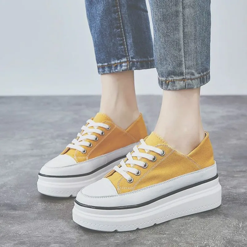 

Female Canvas Shoes Women shoes Thick bottom Increase within For Women Sneakers Platform Beatherable Woman Casual Shoes S2-67