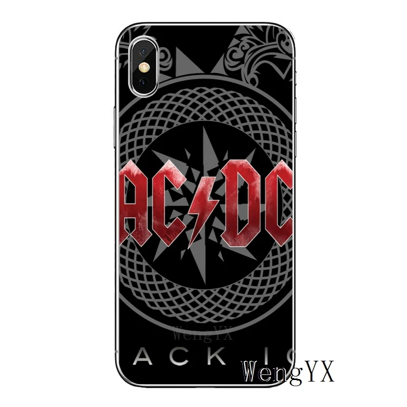С принтом музыкальной группы ACDC AC DC для samsung Galaxy A10 A30 A40 A50 A60 A70 huawei P30 lite pro P Smart Y6 мягкий чехол - Цвет: AC-DC-A-10