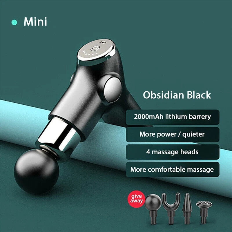 Portable Massage Gun For Body Neck Back Electric Percussion Massager Deep Tissue Muscle Relaxation Fitness Slimming massageador