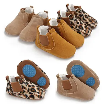 

Newborn Infant Baby PU Leather Shoes Boys Girls Shoes Toddler Autumn Lace Leopard Soft Sole Crib Shoes Prewalker Anti-slip Shoes
