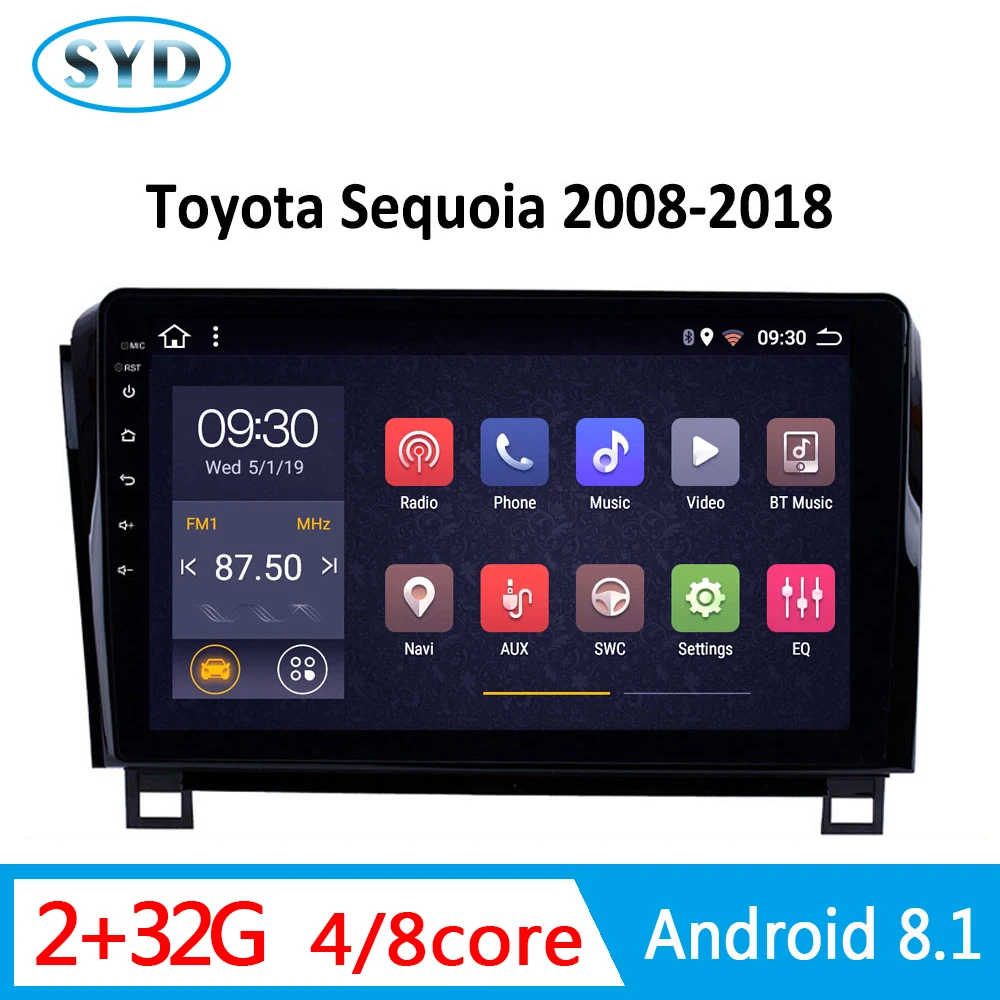 Центральный автомобильный радиоприемник для Toyota Tundra 2007-2013 Sequoia 2008-2018
