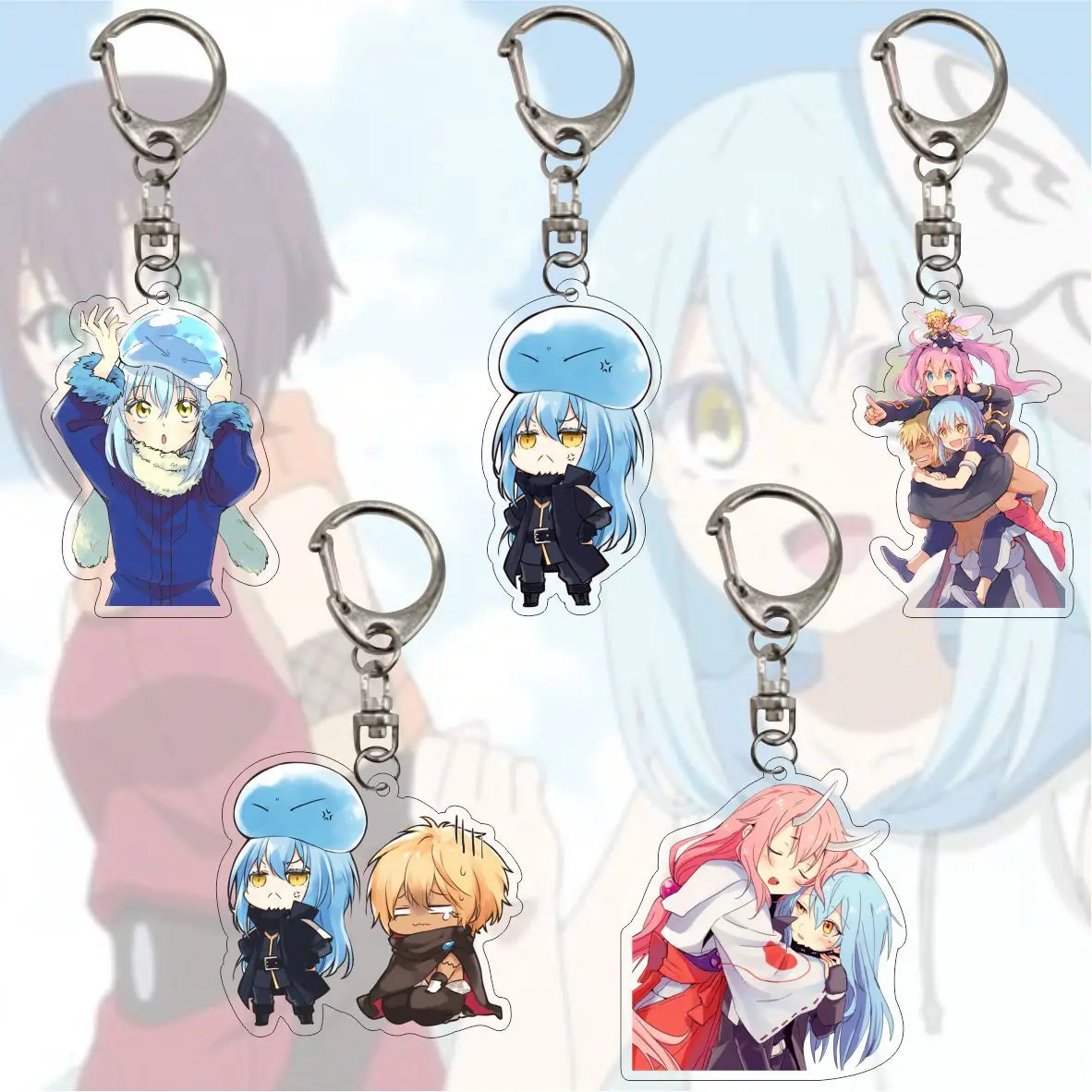 Anime That Time I Got Reincarnated as a Slime Keychain Kawaii Rimuru Tempest Figures Pendant Key Chain Bag Charm Fans Collection | Украшения