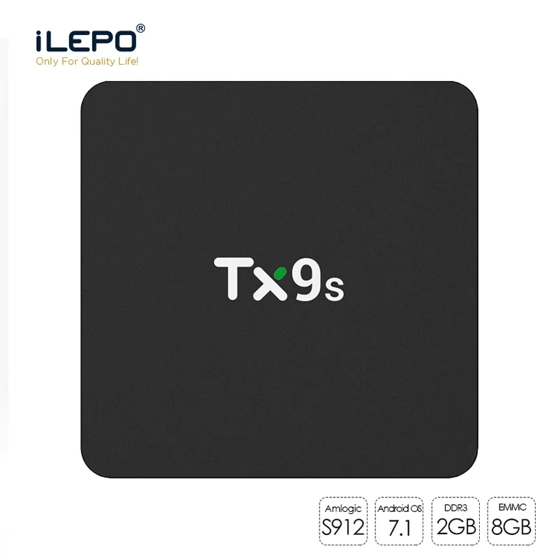 

TX9S smart Android 4k TV box AmlogicS912 chip 2GB 8GB media player set-top box with remote control iptv subscription