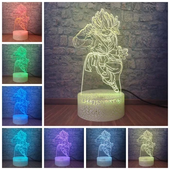 

Dragon Ball USB LED 3D Night Light Z Vegeta Super Action Figure 7 Colors Touch Optical Illusion Table Lamp Home Decoration Model