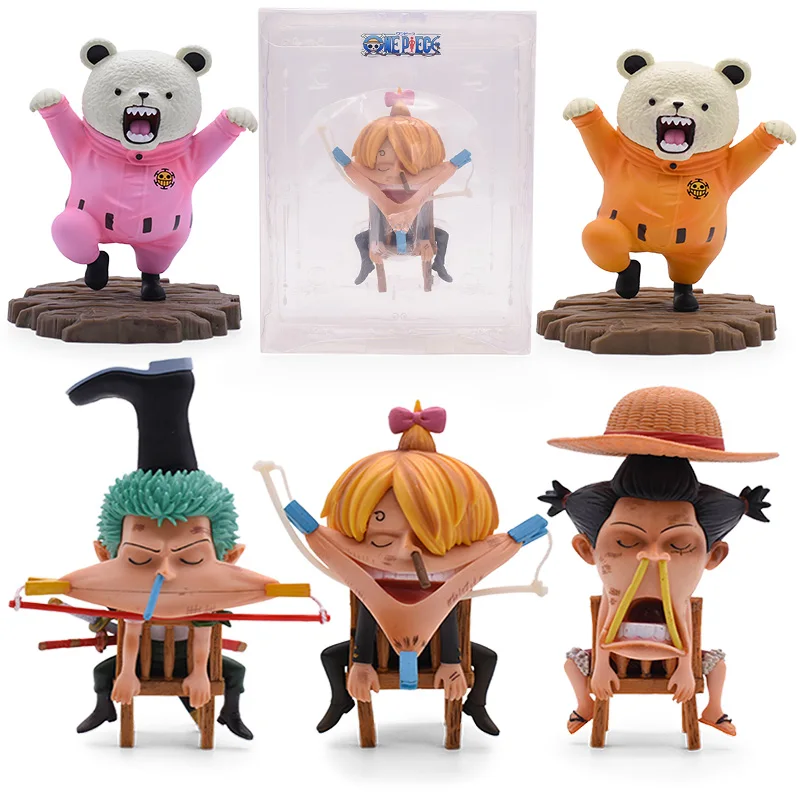 

Anime One Piece Figure Cartoon Sleepy Monkey·D·Luffy Sanji Zoro Bepo PVC Action Model Figure Collectible Toys Boys and Girl Gift