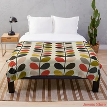 

orla kiely Multi Stem Throw Blanket Creative Printed Soft Bath For Travel Blanket four season Outdoor Bedspread On The Bed