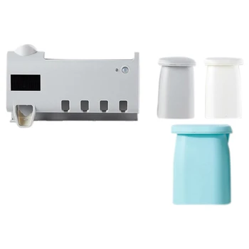 

UV Toothbrush Dispenser Wall Hanging Toothbrush Holder Automatic Toothpaste Dispenser Squeezer Bathroom Accessories