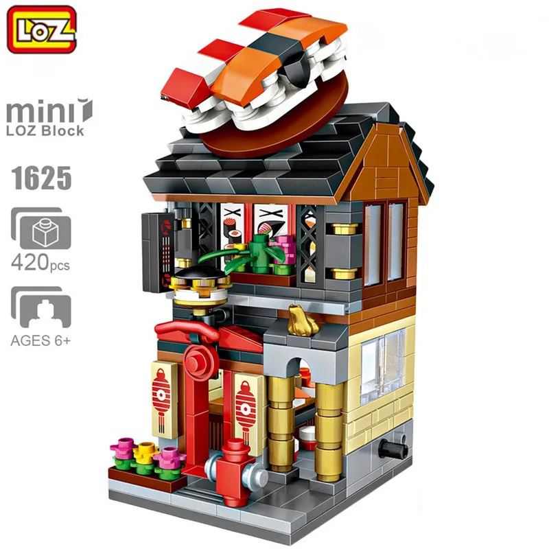 LOZ City мини уличный вид DIY сборка архитектура 3D модель дом магазин Развивающие