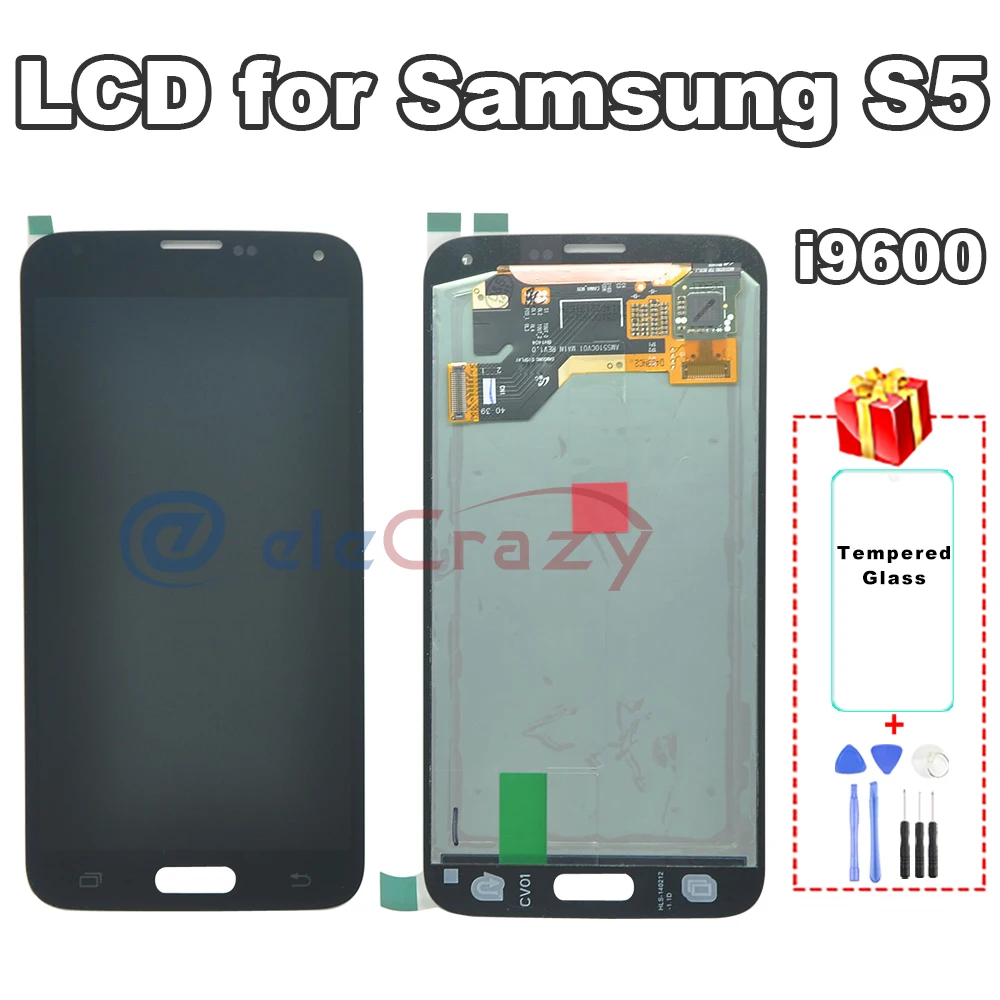 

For Original Samsung Galaxy S5 i9600 LCD G900 G900F G900M G900H Display Touch Screen Digitizer Assembly Replacement NO Dead Pixe