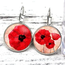 Новые винтажные серьги с цветочным кулоном, грубое растение мака, простые серьги мака, Гламурные Женские Подарочные серьги, сувенир для матери