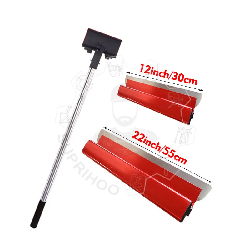 Aluminum Alloy Skimming Blade Set Drywall Tools Finishing Blade Kit With 12in and 22in Blades and Adjustable Extension Rod 2