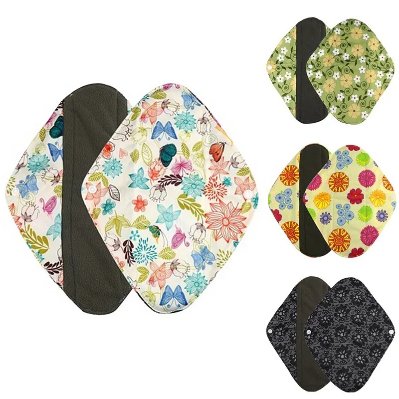 Women Lady Cloth Pad Panty Liner Feminine Hygiene Pad Sanitary Pads Washable Organic Reusable Bamboo Cloth Menstrual Pads