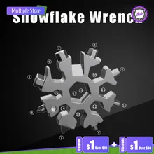 

Multi-function 18 In 1 Universal Snowflake Wrench Screwdriver Camping Outdoor Car Auto Tool Spanner Allen Key Llave Hexagon