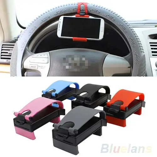 1 Pcs Car Steering Wheel Bike Practical Durable Clip Mount Holder for iPhone Smartphone GPS Hot | Автомобили и мотоциклы