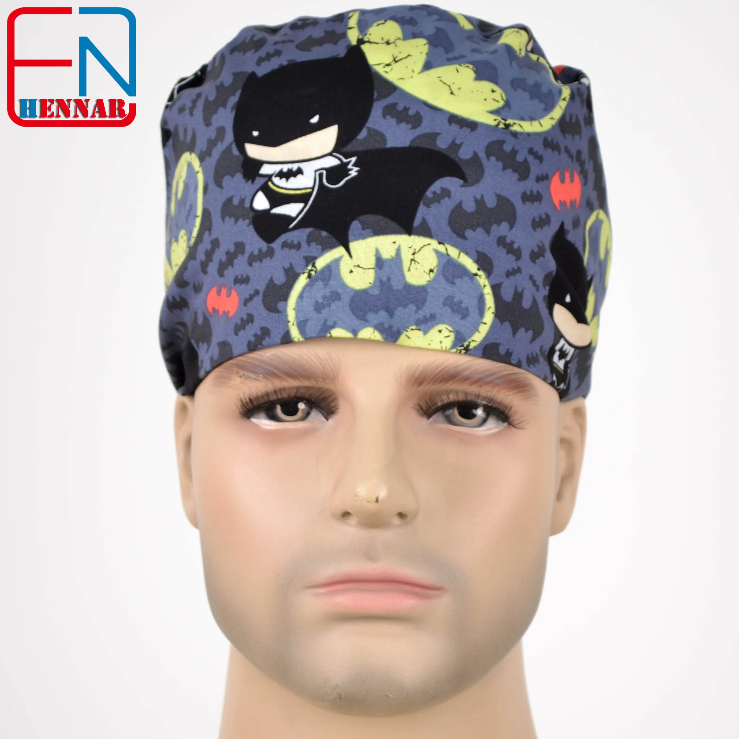 Hennar, Мужская кепка, s маски, хлопок, регулируемые эластичные ленты, хирургическая Кепка, s, медицинская больница, доктор, головной убор, кепка, маска