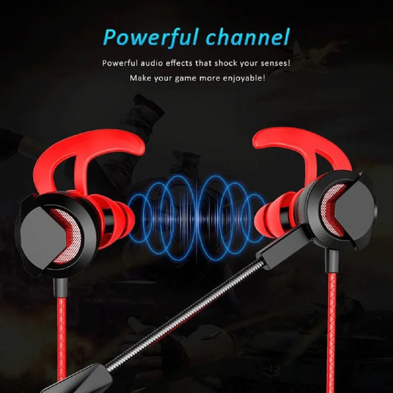 Game Headset Anchor HD Voice Call Computer Earbuds with Detachable Dual Mic 3 5mm Jack Wired Gaming Earphones for PC PS4 Xbox
