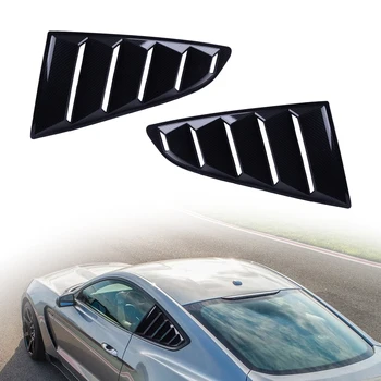 

CITALL Pair ABS Car Auto Side Vent Window 1/4 Quarter Scoop Louver Cover Trim Fit For Ford Mustang 2015 2016 2017
