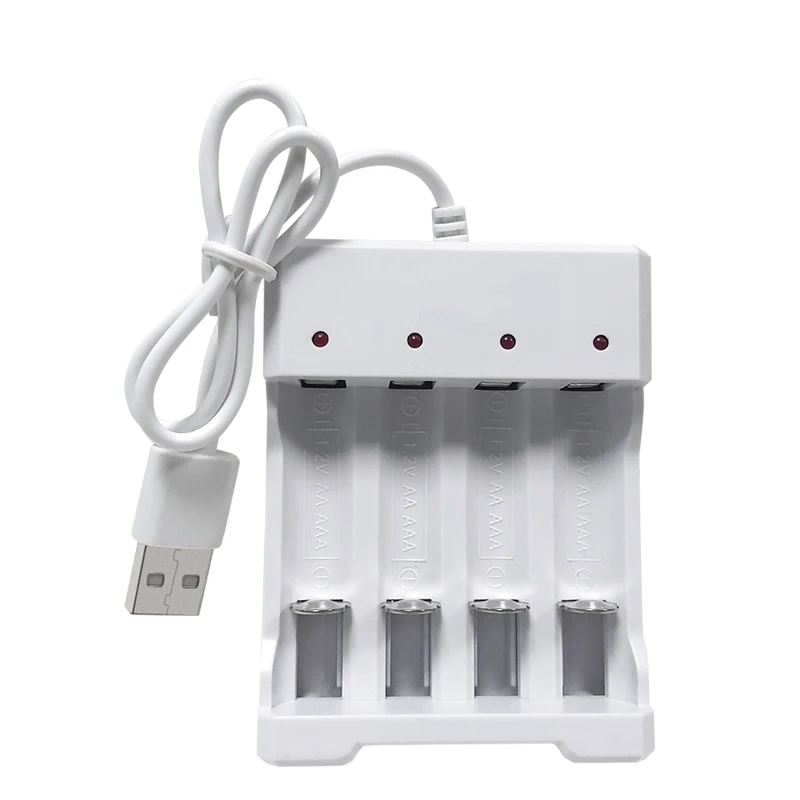 Универсальное зарядное устройство PUJIMAX с выходом USB и 4 слотами для аккумуляторов