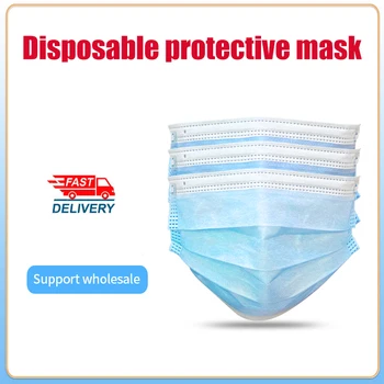 

Masks Anti Virus Disposable Protective Mask 3 Layers Dustproof Facial Protective Cover Masks Maldehyde Prevent